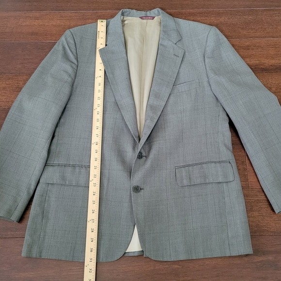 Nordstrom J&F Men's Suit Jacket Size 44R Olive Green 2-Button Closure - Picture 8 of 11